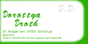 dorottya droth business card
